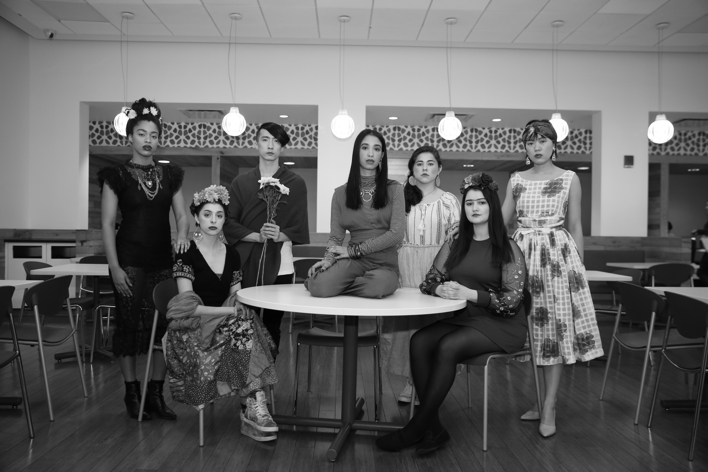A black-and-white group portrait photographed by May